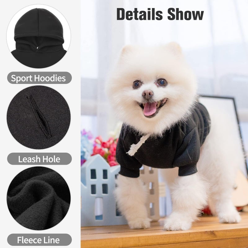 BINGPET Dog Hoodies - Fleece Lined Fall Dog Puppy Sweatshirt Soft Warm Sweater Winter Hooded Clothes for Small Medium Large Dogs & Cats - Image 2